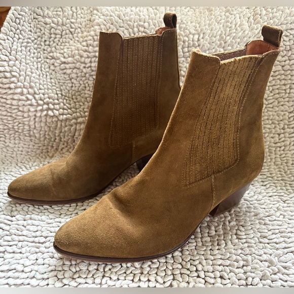 Sandro brown/tan suede boots - Picture 3 of 11